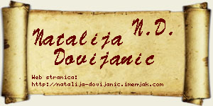 Natalija Dovijanić vizit kartica